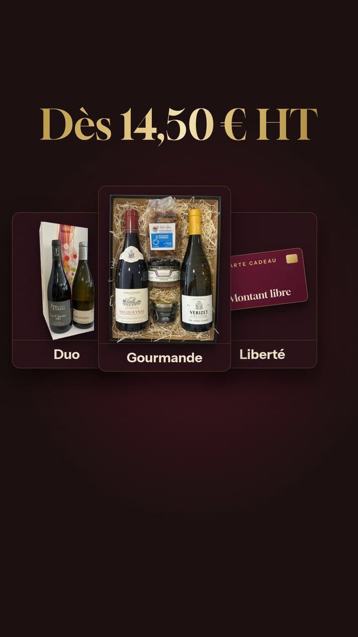 Trois cartes Duo, Gourmande et Liberté sous le titre « Dès 14,50 € HT »