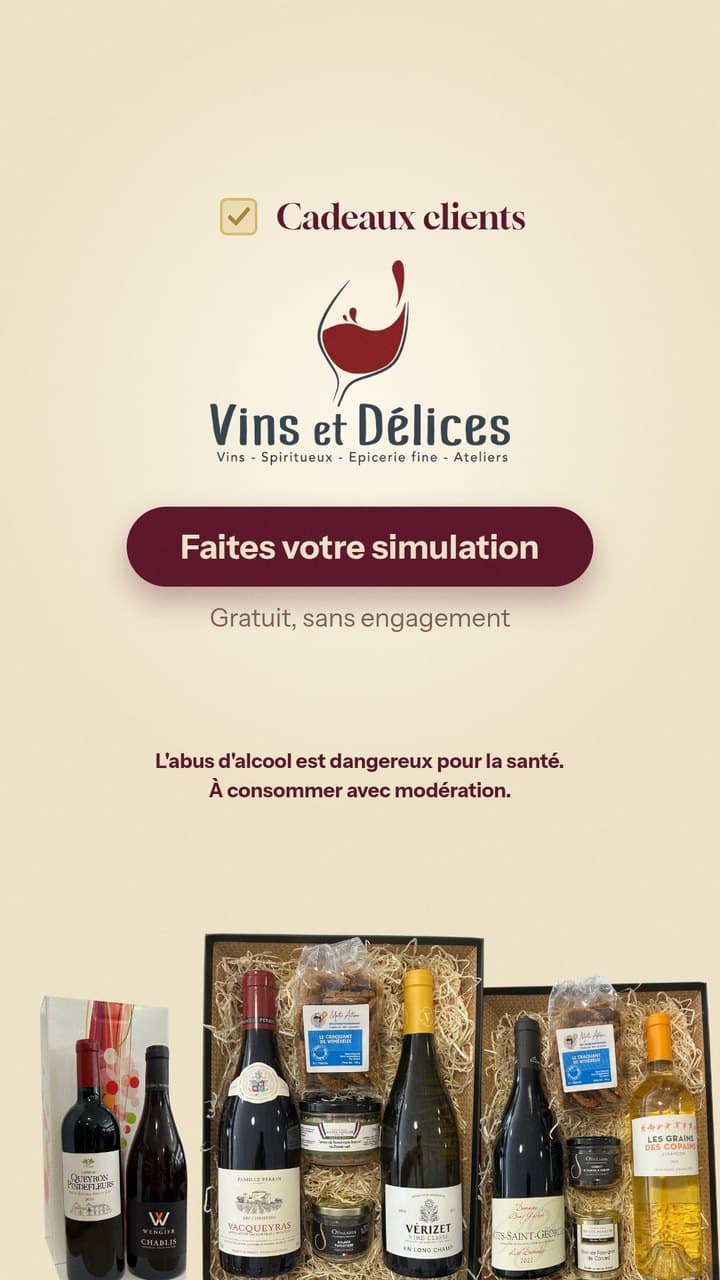 Bouton « Faites votre simulation », message sanitaire et coffrets détourés